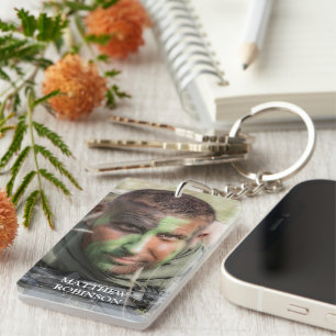 Personalised Photo Army Passing Out Key Ring