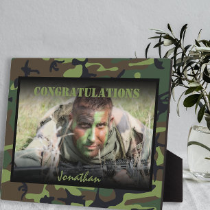 Personalised Photo Army Passing Out Plaque