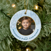 Personalised Photo Baby's First Christmas