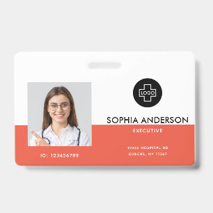 Personalised Photo, Bar Code, Logo, Name Badge ID Badge
