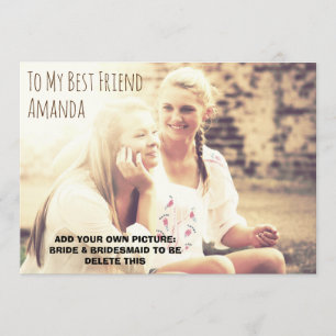 Personalised photo be my invitation
