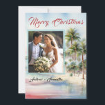 Personalised Photo Beach Christmas cards<br><div class="desc">Personalised Wedding card for beach theme,  Personalised Photo Beach Christmas cards,  Beachy Christmas photo cards,  Christmas collage photo cards</div>