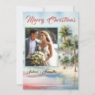 Personalised Photo Beach Christmas cards