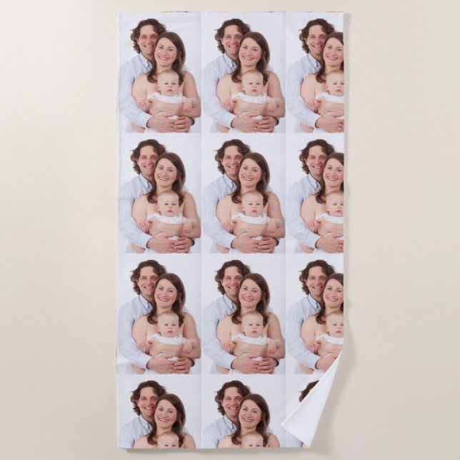 Personalised Photo Beach Towel (Front)