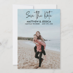 Personalised Photo Beach Wedding Save the Date