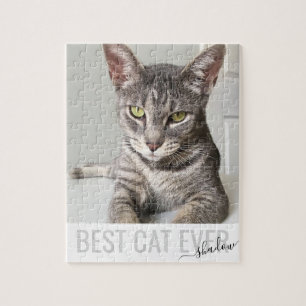 Personalised Photo Best Cat Ever Custom Pet Jigsaw Jigsaw Puzzle