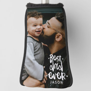  Personalised Photo Best Dad Ever Name Overlay  Golf Head Cover