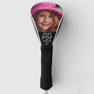 Personalised Photo Best Pop Ever Black And White Golf Head Cover