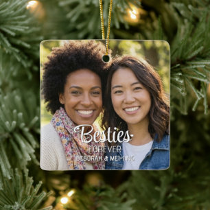Personalised Photo BESTIES Best Friends Ceramic Ornament