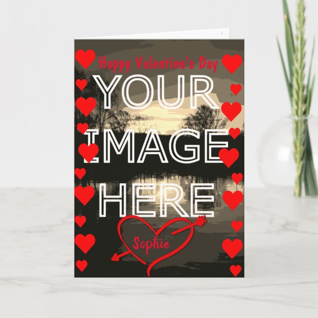 Personalised Photo Blank Valentine's Day Card (Front)