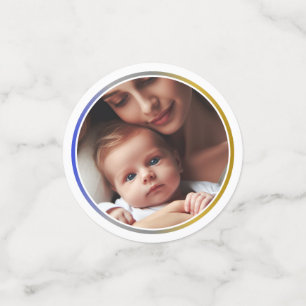 Personalised Photo Blue Silver and Gold Party Confetti
