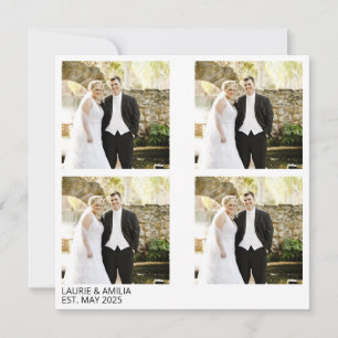 Personalised Photo Booth Style custom name Holiday Card