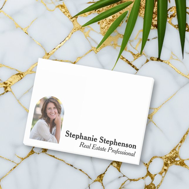 Personalised Photo Business Arched Frame Post-it Notes (personalized custom photo post-it notes)