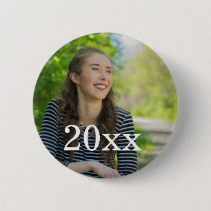 Personalised Photo Button with Year