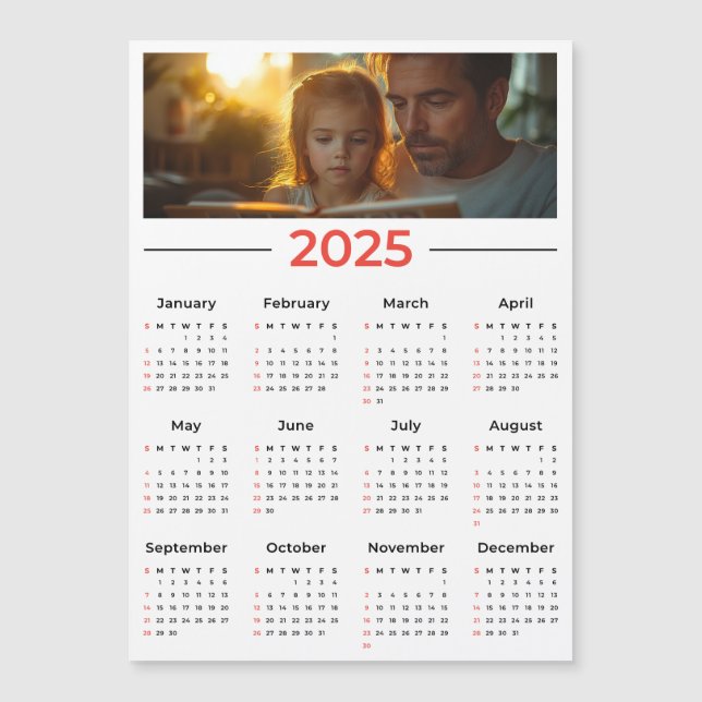 Personalised Photo Calendar - Full Year 2025 (Front)