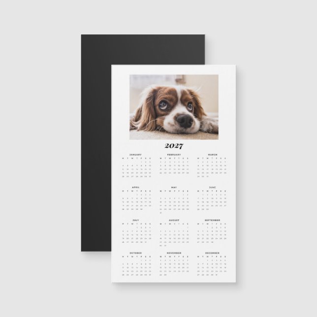 Personalised Photo Calendar Magnet 2027 (Front/Back)