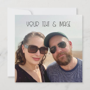 Personalised photo card create your own with text