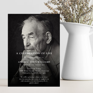 Personalised Photo Celebration of Life Funeral Invitation