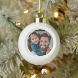 Personalised Photo Ceramic Ball Christmas Ornament