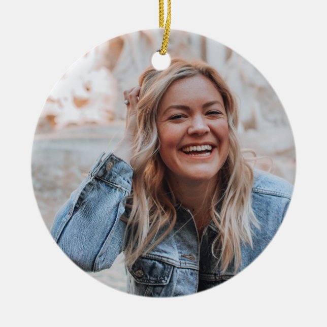 Personalised Photo Ceramic Ornament (Front)