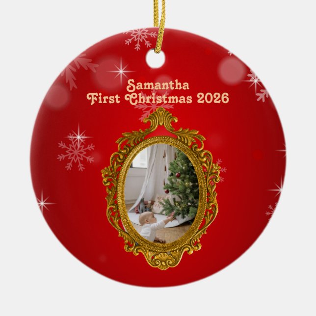 Personalised Photo Ceramic Ornament (Front)