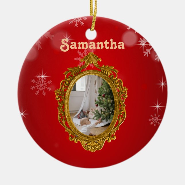 Personalised Photo Ceramic Ornament (Front)