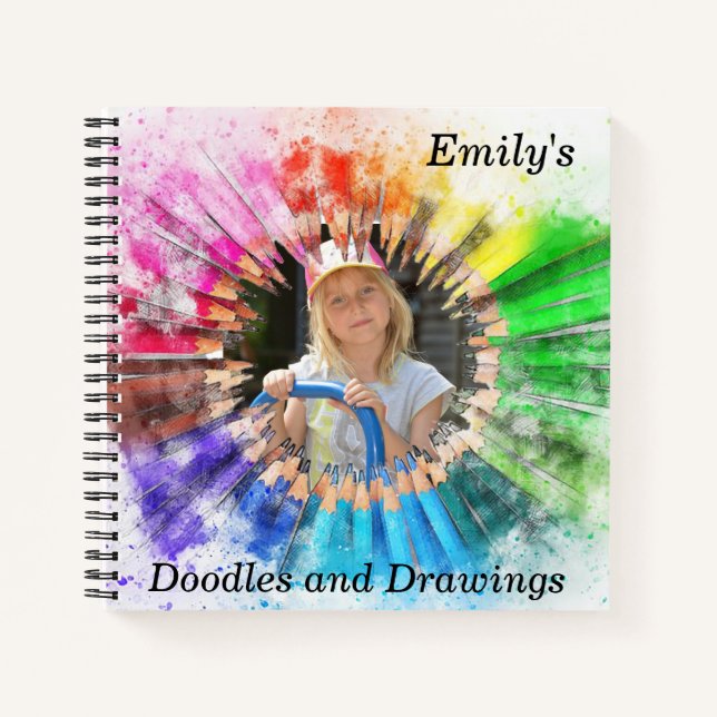 Personalised Photo Children's Spiral Notebook (Front)