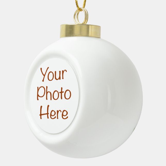 Personalised Photo Christmas Ball Ornament (Right)
