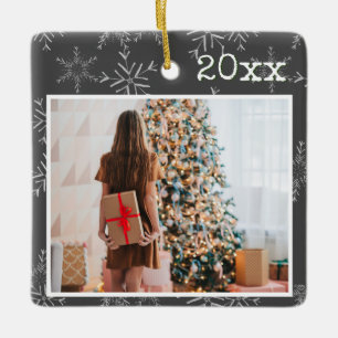 Personalised Photo Christmas Ceramic Ornament