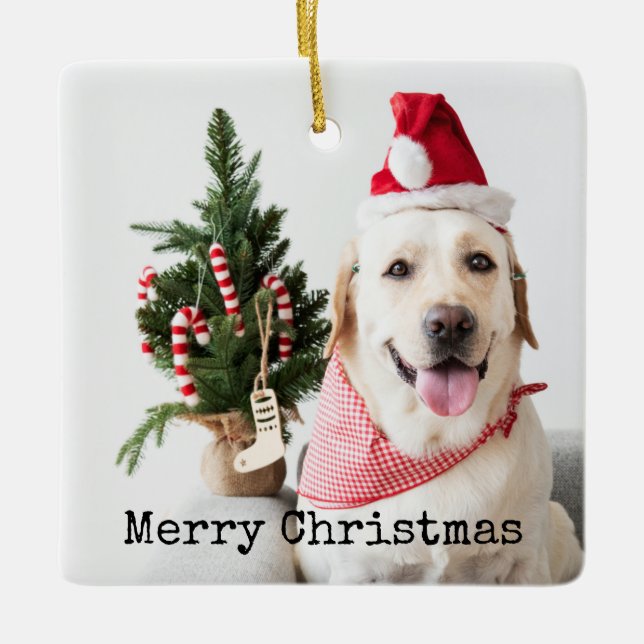 Personalised Photo Christmas Ceramic Ornament (Front)