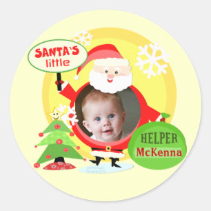 Personalised Photo Christmas Stickers