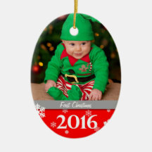 Personalised Photo Christmas Tree Ornament 2016