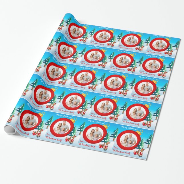 Personalised Photo Christmas Wrapping Paper (Unrolled)