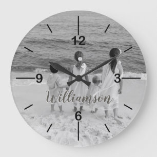 Personalised Photo Clock Customised with Name