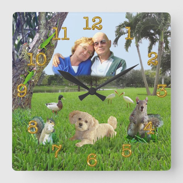 Personalised PHOTO Clocks Your Photo and Pet (Front)