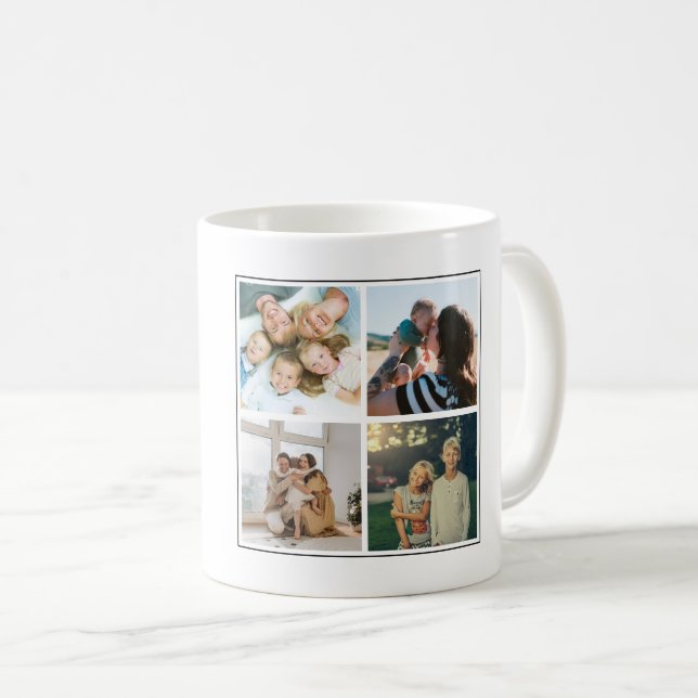 Personalised Photo Coffee Mug Custom Text (Front Right)