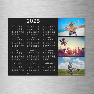 Personalised Photo Collage 2025 Calendar Magnet