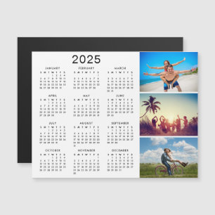 Personalised Photo Collage 2025 Calendar Magnetic Invitation