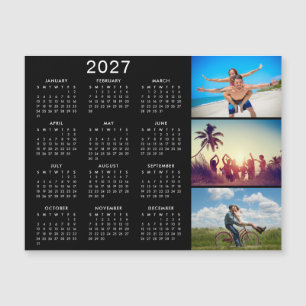 Personalised Photo Collage 2027 Calendar Magnet