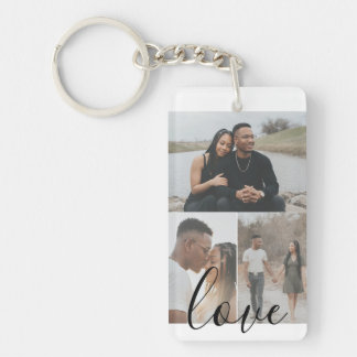 Personalised Photo Collage and Text Keychain