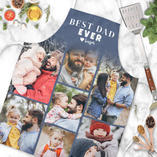 Personalised Photo Collage Best Dad Apron