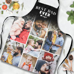 Personalised Photo Collage Best Dad Apron<br><div class="desc">Personalised Best Dad Ever 7 Photo Collage Apron. Celebrate Dad’s role as the “Best Dad Ever” with this custom photo apron, a perfect fit for the foodie, grillmaster, or chef in your life. The top features "Best Dad Ever" in bold, black-and-white ombre text, with a small heart accents for a...</div>