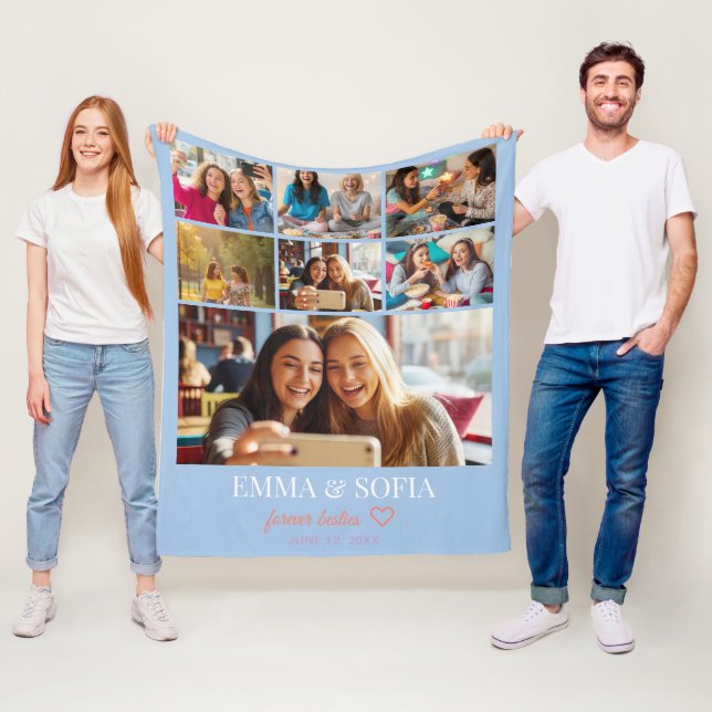 Personalised Photo Collage Birthday Throw Blanket  (In Situ)