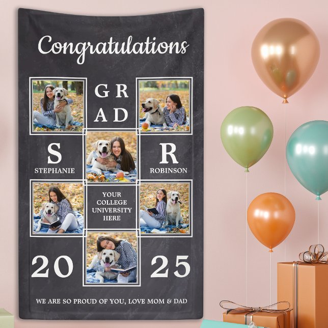 Personalised Photo Collage Congratulation Graduate Banner (Creator Uploaded)