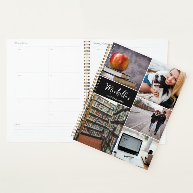Personalised Photo Collage custom Monthly planner (Display)