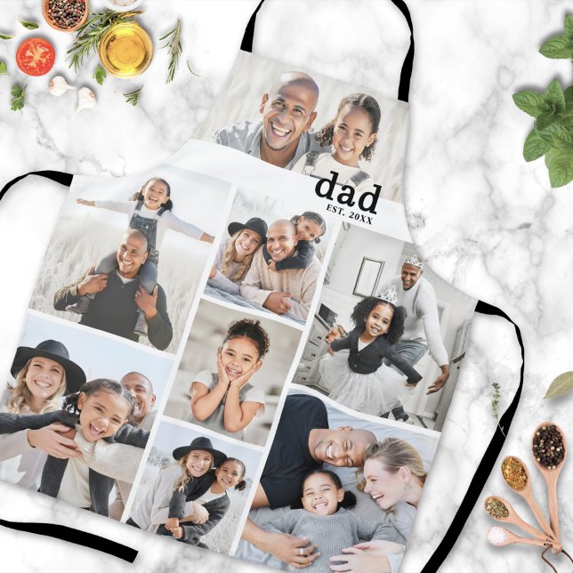 Personalised Photo Collage Dad Apron (Personalized Photo Collage Dad Apron)