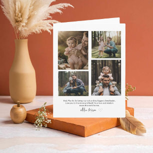 Personalised photo collage Father's Day Card