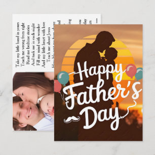 Personalised Photo Collage First Fathers Day Keep Holiday Postcard