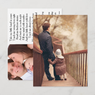 Personalised Photo Collage First Fathers Day Keep Holiday Postcard
