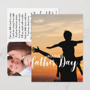 Personalised Photo Collage First Fathers Day Keep Holiday Postcard